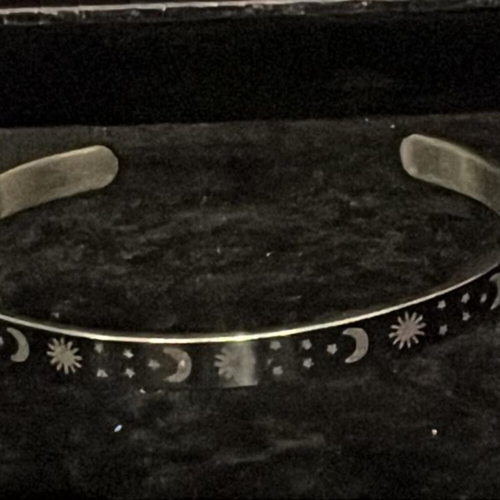 Crescent Moon and Sun Awesome Cuff Bracelet